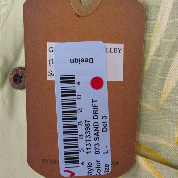 Tommy Bahama Camp Shirt Size Large Short Sleeve - Picture 6 of 7